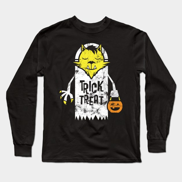 Wereghost Halloween 2020 Werewolf Ghost Trick or Treat October Spooky Goth Long Sleeve T-Shirt by The October Academy